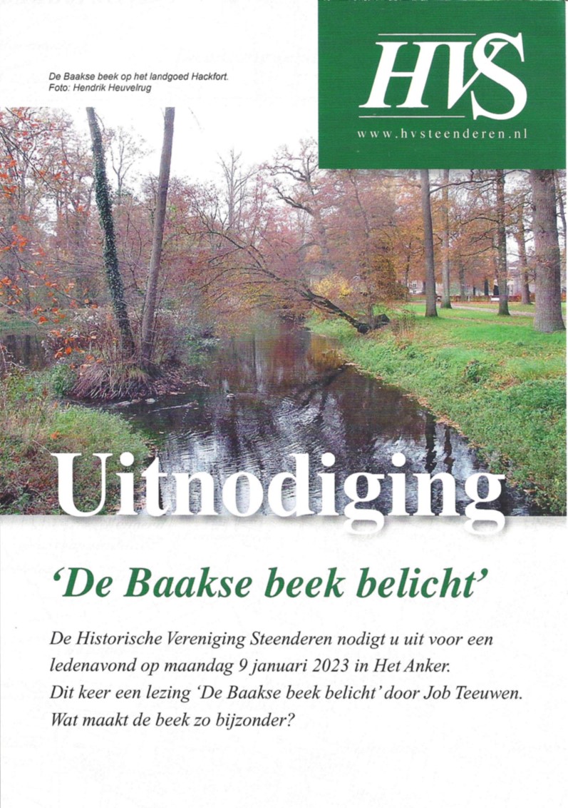 Lezing 'Lezing De Baakse beek belicht'